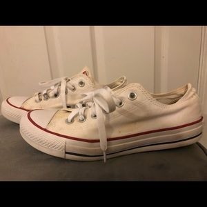 White Low Top Converse All Star Sneakers